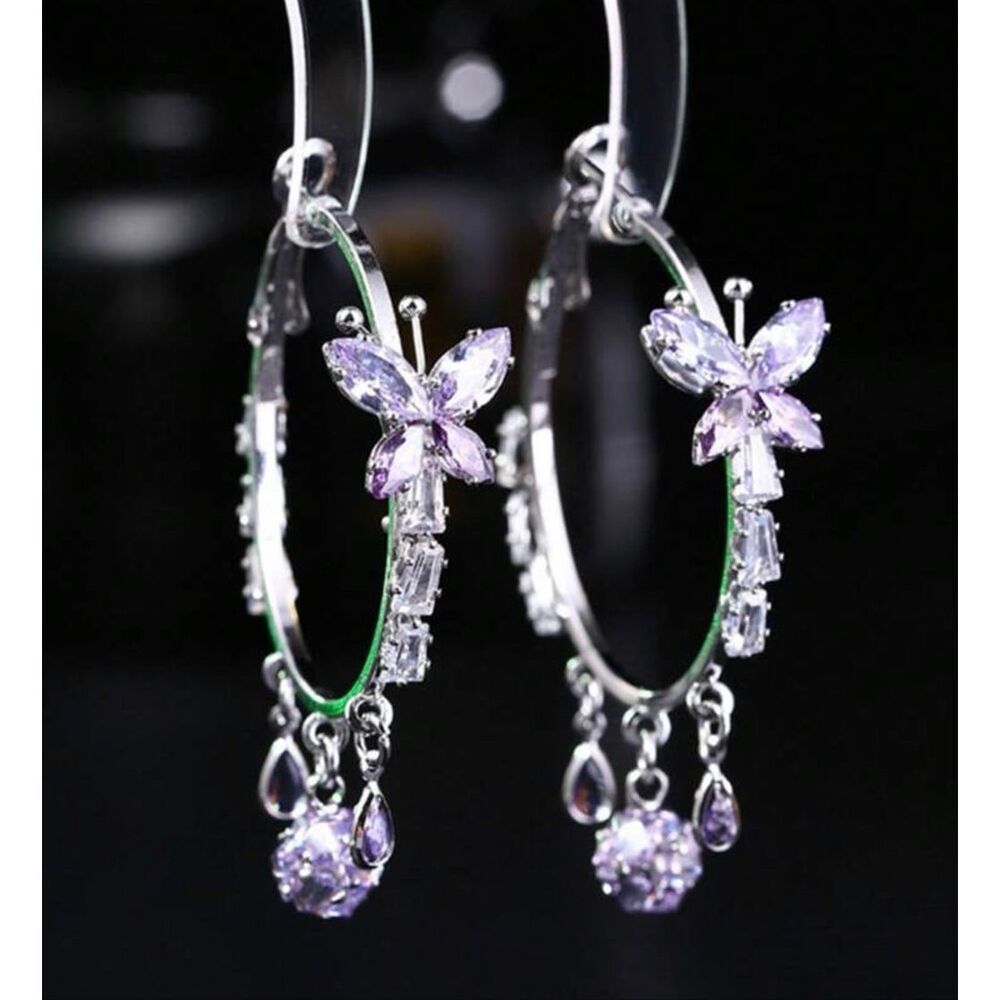 Butterfly Hoop Earrings